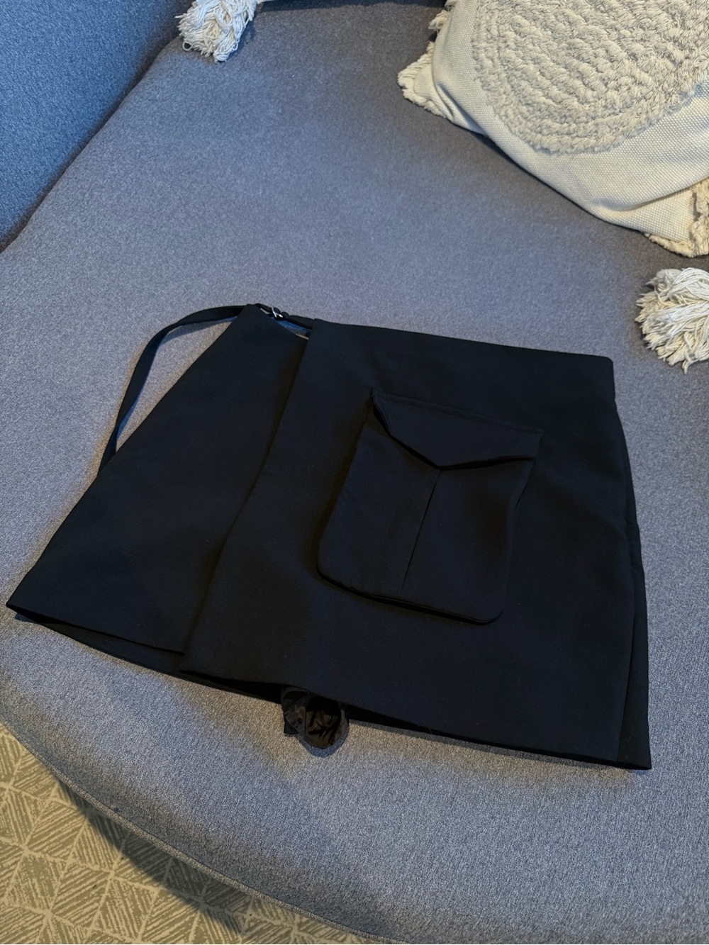 Zara Black Mini Skort with Front Pocket